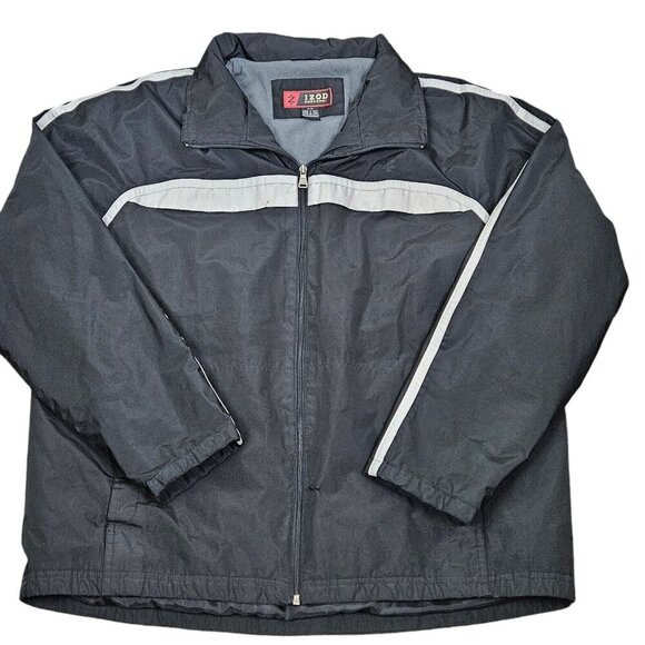 Izod PerformX Black Full Zip Fleece Lined Weatherproof Jacket Coat Size XLarge - Picture 1 of 13